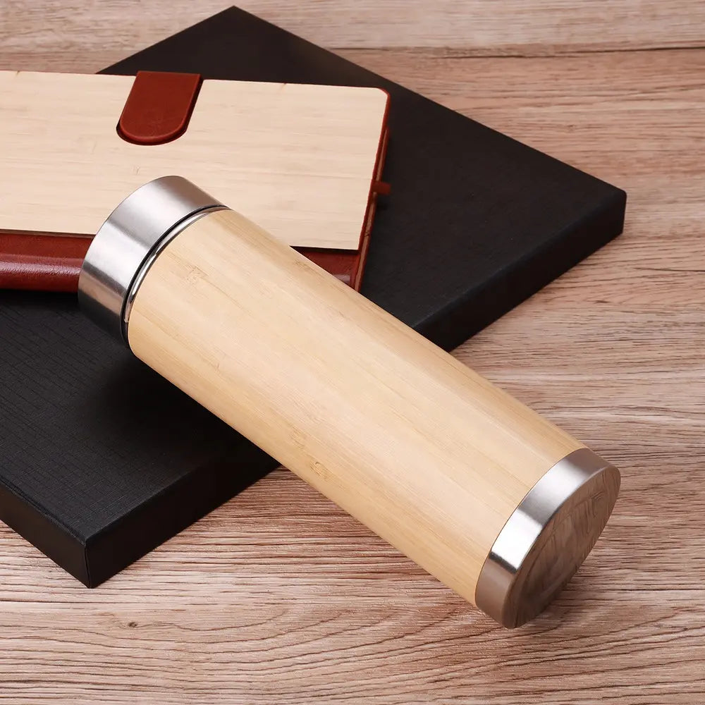 Eco-friendly Business A5 Notebook Bookmark Pen Thermos Cup USB Drive Gift Box Set Male Corporate Bamboo Promotional Gift Sets