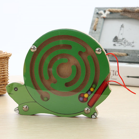 Stick0Gets: Eco-friendly Children Magnetic Maze Toy Kids Wooden Puzzle Game Toy Kids Early Educational Brain Teaser Wooden Toy Intellectual Jigsaw Board