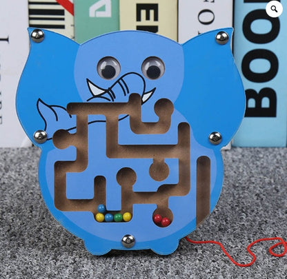 Stick0Gets: Eco-friendly Children Magnetic Maze Toy Kids Wooden Puzzle Game Toy Kids Early Educational Brain Teaser Wooden Toy Intellectual Jigsaw Board
