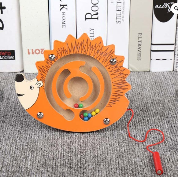Stick0Gets: Eco-friendly Children Magnetic Maze Toy Kids Wooden Puzzle Game Toy Kids Early Educational Brain Teaser Wooden Toy Intellectual Jigsaw Board