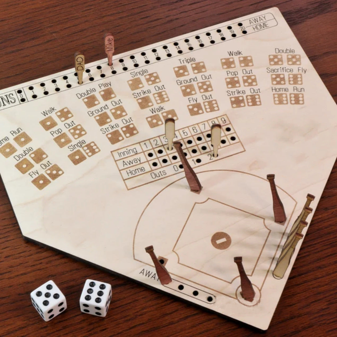 stick0gets: Wooden Baseball Board Wooden Crafts Desktop Game