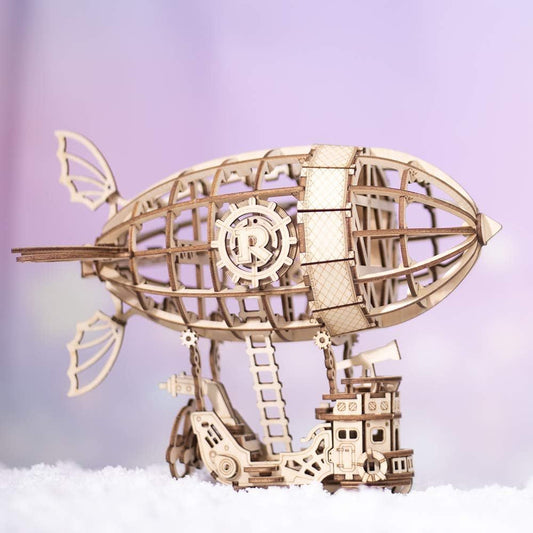 stick0gets: 3d Wooden Puzzle Airship Woodcraft Construction Kit Model Kits For Kids, Teens And Adult
