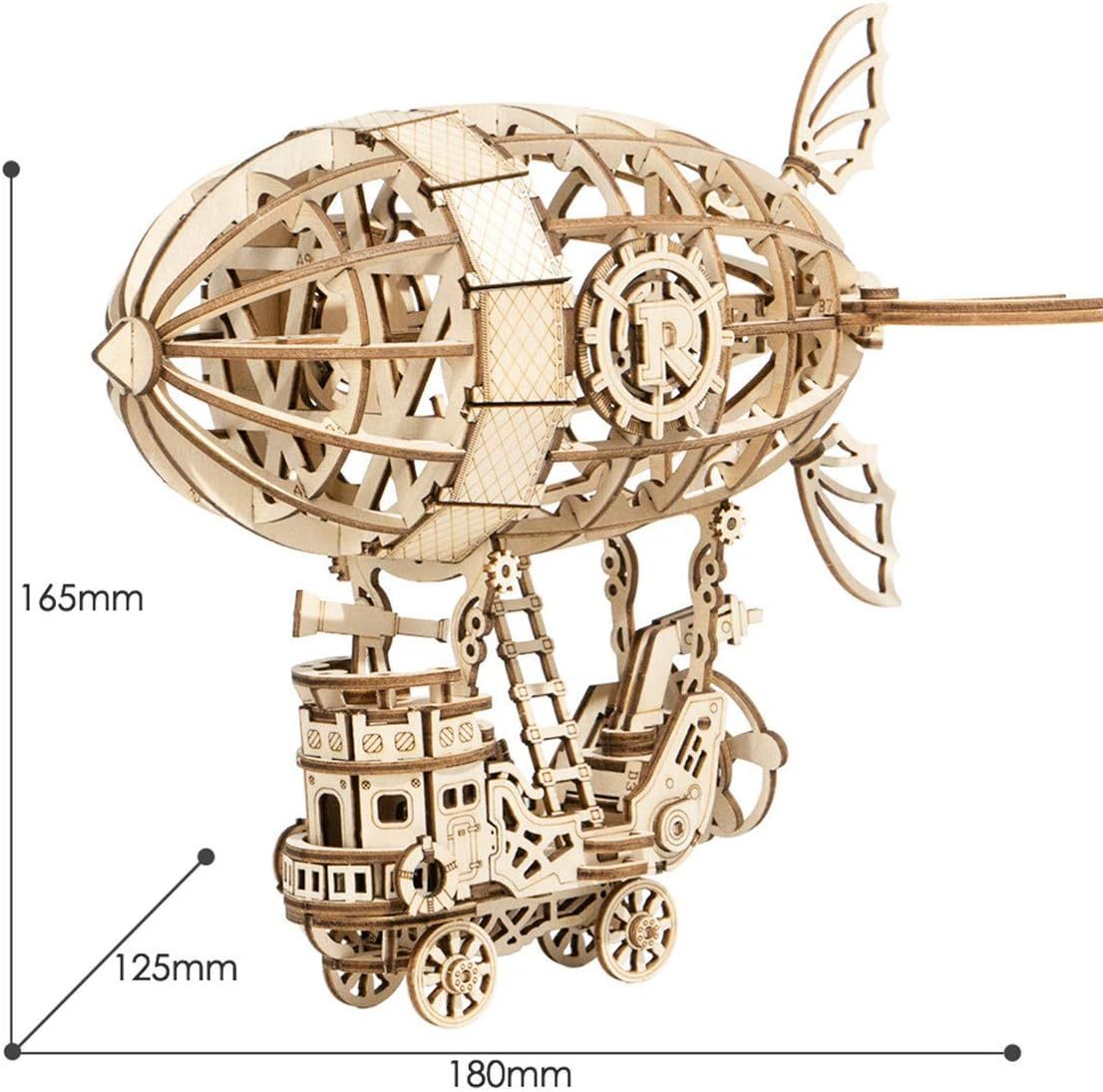 stick0gets: 3d Wooden Puzzle Airship Woodcraft Construction Kit Model Kits For Kids, Teens And Adult