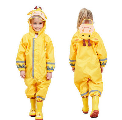 stick0gets: Eco-friendly Conjoined Raincoat With Pants Children Rain Coat Kids