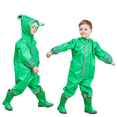stick0gets: Eco-friendly Conjoined Raincoat With Pants Children Rain Coat Kids