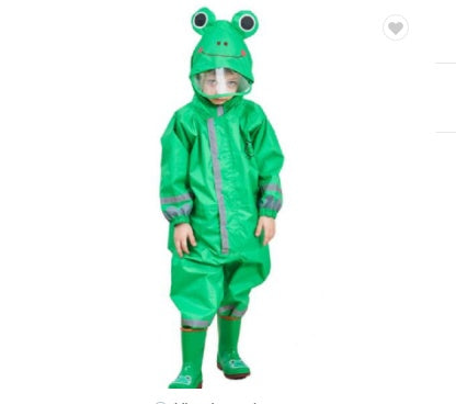 stick0gets: Eco-friendly Conjoined Raincoat With Pants Children Rain Coat Kids