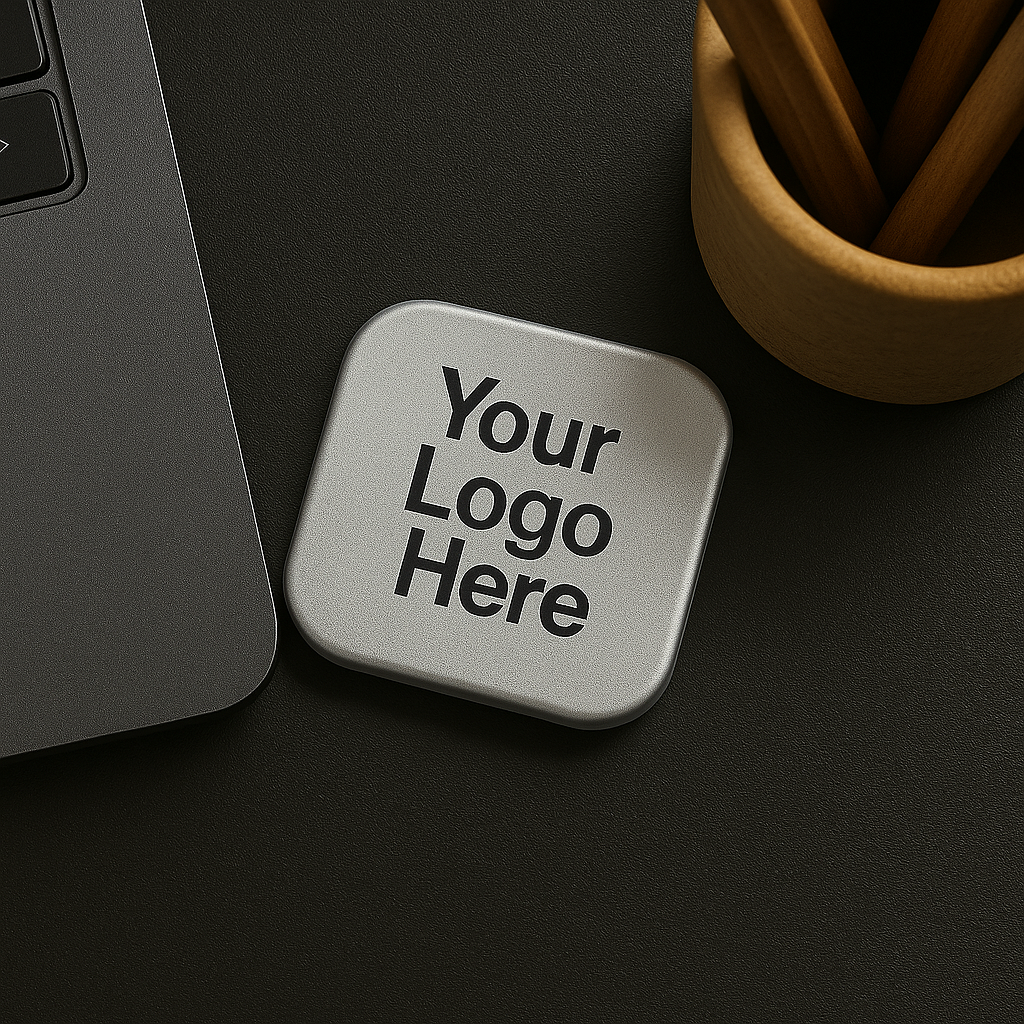 Eco-friendly 2in1 push card Fidget - Gold or Silver - Customizable