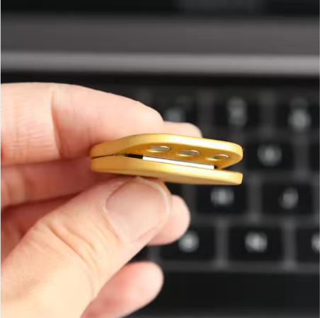 Eco-friendly 2in1 push card Fidget - Gold or Silver - Customizable