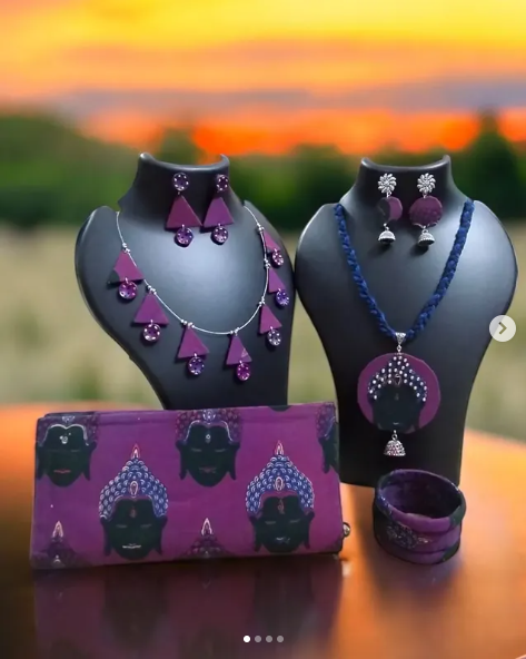 Virutcham - Handmade jewel set - accessories made sustainable