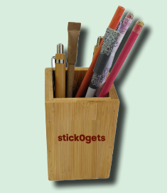 🖊️ StickOget: Eco Bamboo Pen & Pencil Holder