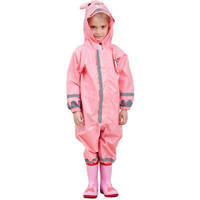 stick0gets: Eco-friendly Conjoined Raincoat With Pants Children Rain Coat Kids
