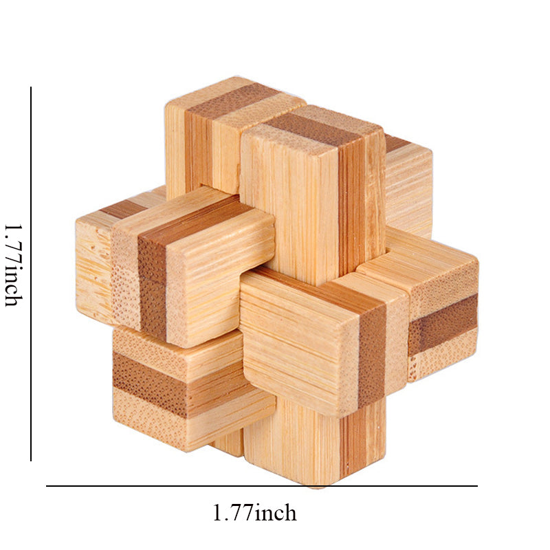 Eco-friendly wooden IQ Brain Teaser Educational Toy for Kids Children Montessori 3D Puzzles Game Unlock Toys Adult