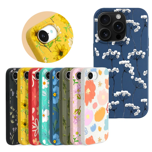 stick0gets Eco-friendly flower patter biodegradable Phone case