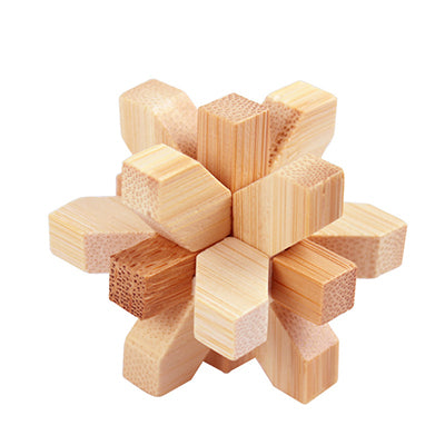Eco-friendly wooden IQ Brain Teaser Educational Toy for Kids Children Montessori 3D Puzzles Game Unlock Toys Adult