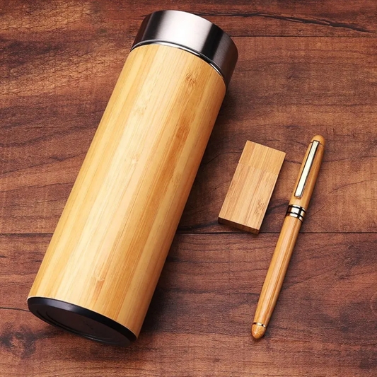 Eco-friendly stainless steel water bottle and Pen Gift set