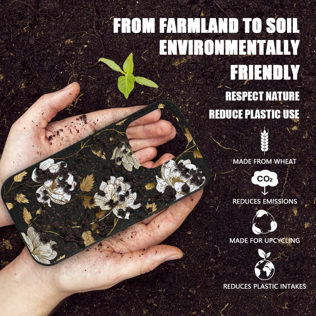 stick0gets Eco-friendly flower patter biodegradable Phone case